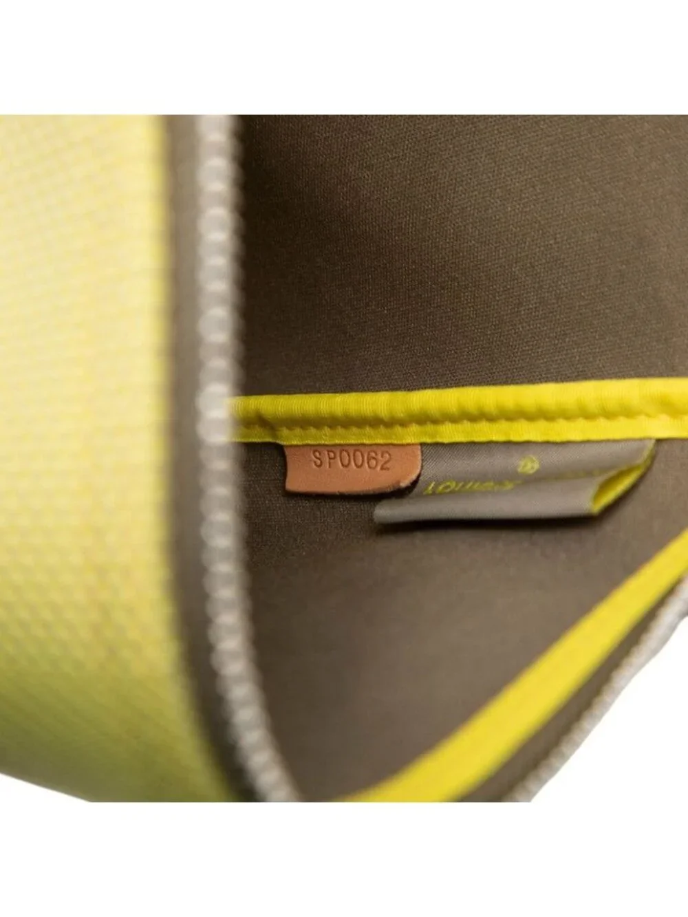 Louis Vuitton Damier Jean Volunteer Cup Included Pouch Handbag Lime Green
